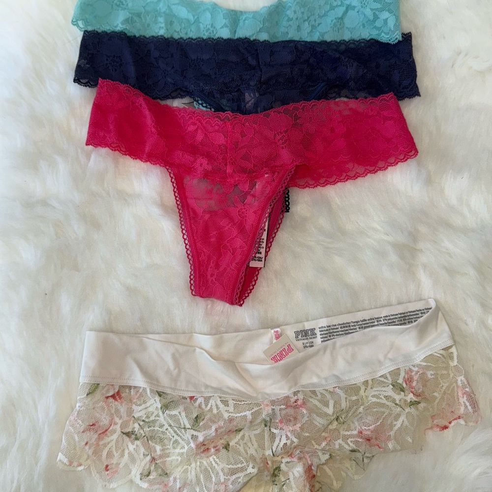 Women's Lace Panty Set - Pink, Blue, Green, and Cream